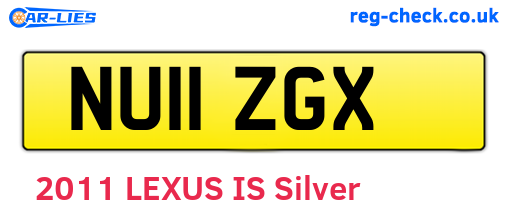 NU11ZGX are the vehicle registration plates.