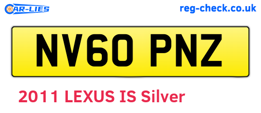 NV60PNZ are the vehicle registration plates.