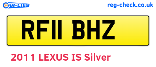 RF11BHZ are the vehicle registration plates.