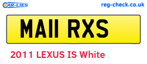 MA11RXS are the vehicle registration plates.