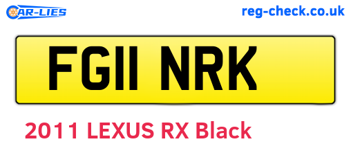 FG11NRK are the vehicle registration plates.