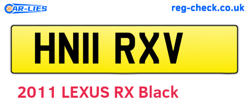 HN11RXV are the vehicle registration plates.