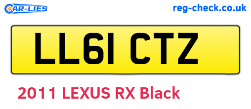 LL61CTZ are the vehicle registration plates.