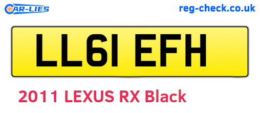 LL61EFH are the vehicle registration plates.