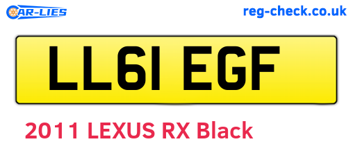 LL61EGF are the vehicle registration plates.