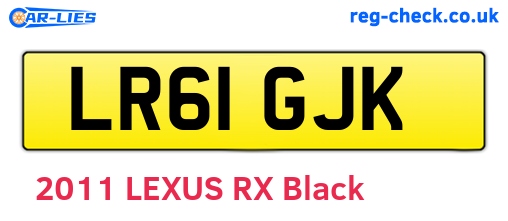 LR61GJK are the vehicle registration plates.