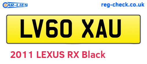 LV60XAU are the vehicle registration plates.