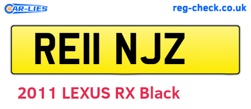 RE11NJZ are the vehicle registration plates.