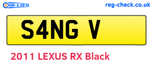 S4NGV are the vehicle registration plates.
