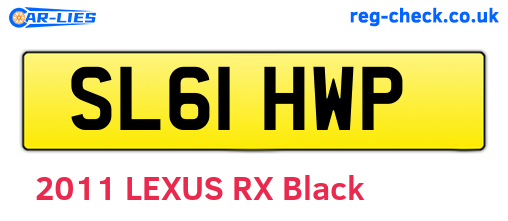 SL61HWP are the vehicle registration plates.
