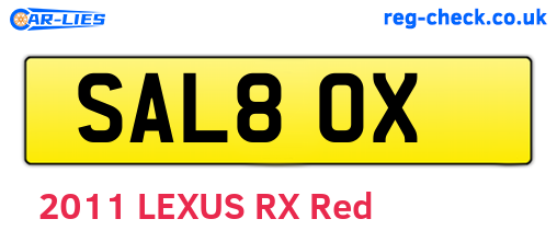 SAL80X are the vehicle registration plates.
