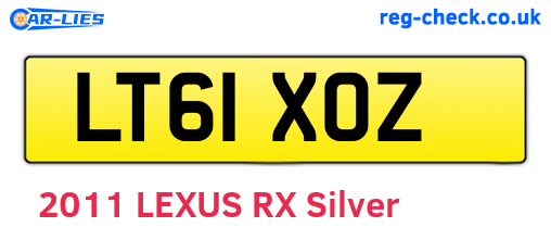 LT61XOZ are the vehicle registration plates.
