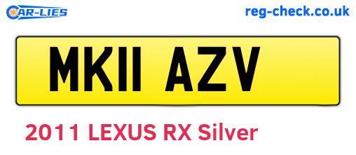 MK11AZV are the vehicle registration plates.