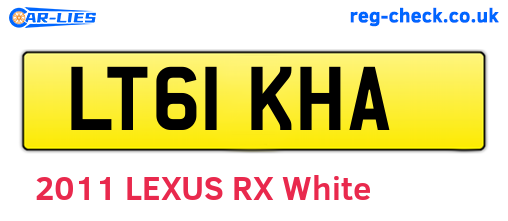 LT61KHA are the vehicle registration plates.
