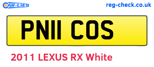 PN11COS are the vehicle registration plates.