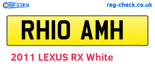 RH10AMH are the vehicle registration plates.