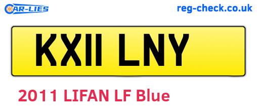 KX11LNY are the vehicle registration plates.