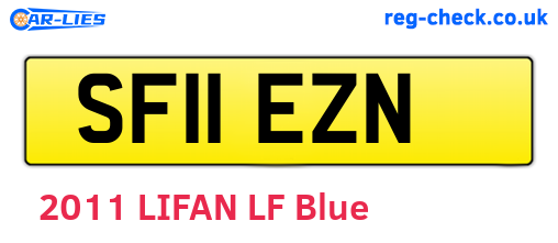 SF11EZN are the vehicle registration plates.