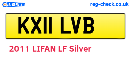 KX11LVB are the vehicle registration plates.