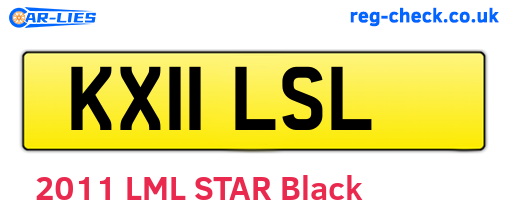 KX11LSL are the vehicle registration plates.