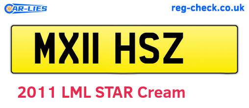 MX11HSZ are the vehicle registration plates.