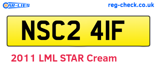 NSC241F are the vehicle registration plates.
