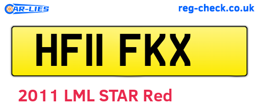 HF11FKX are the vehicle registration plates.