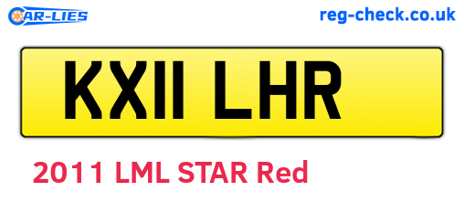 KX11LHR are the vehicle registration plates.
