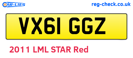 VX61GGZ are the vehicle registration plates.