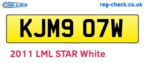 KJM907W are the vehicle registration plates.