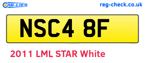 NSC48F are the vehicle registration plates.