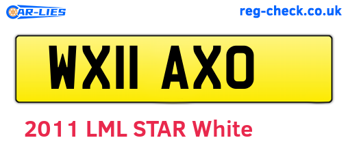 WX11AXO are the vehicle registration plates.