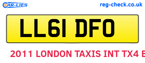 LL61DFO are the vehicle registration plates.