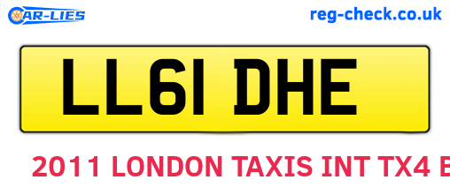 LL61DHE are the vehicle registration plates.