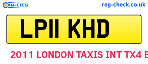LP11KHD are the vehicle registration plates.