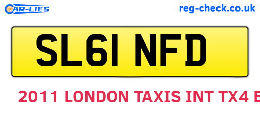 SL61NFD are the vehicle registration plates.
