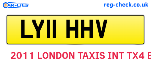 LY11HHV are the vehicle registration plates.