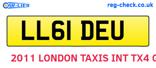LL61DEU are the vehicle registration plates.