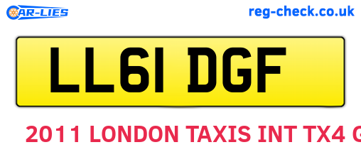 LL61DGF are the vehicle registration plates.