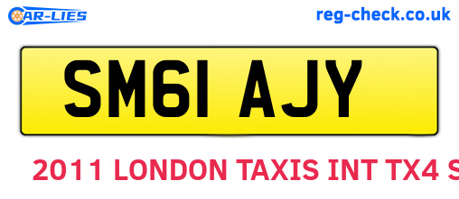 SM61AJY are the vehicle registration plates.