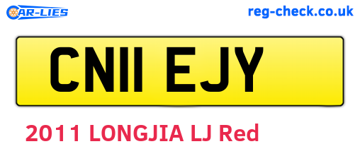 CN11EJY are the vehicle registration plates.