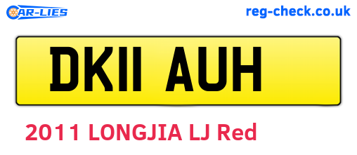 DK11AUH are the vehicle registration plates.