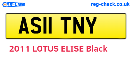 AS11TNY are the vehicle registration plates.