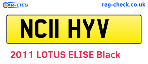 NC11HYV are the vehicle registration plates.