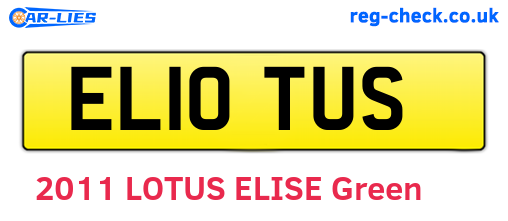 EL10TUS are the vehicle registration plates.
