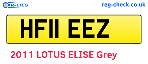 HF11EEZ are the vehicle registration plates.