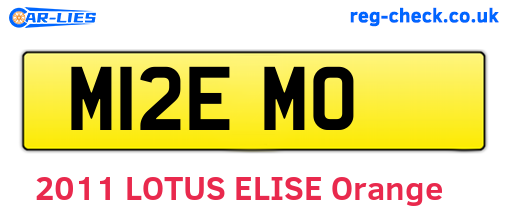 M12EMO are the vehicle registration plates.