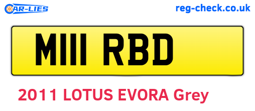 M111RBD are the vehicle registration plates.