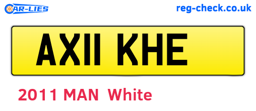 AX11KHE are the vehicle registration plates.