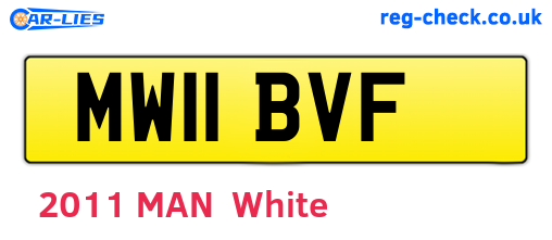 MW11BVF are the vehicle registration plates.